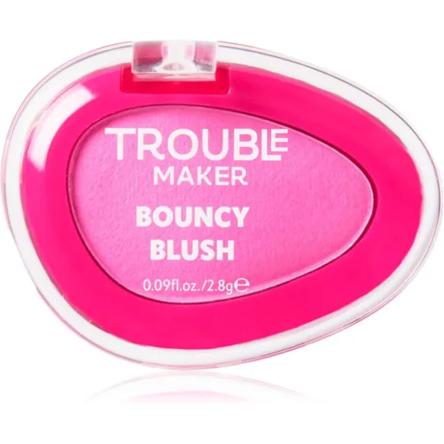 Trouble Maker Bouncy Blush Puuderpõsepuna varjund Bounce Hot Pink 2.8 g