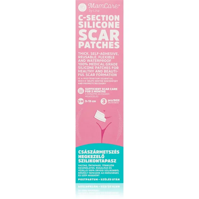 MomCare by Lina C-Section Silicone Scar Patches silikoonplaastrid keisrilõikearmidele suurus S-M 3x15 cm 3 tk