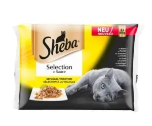 Sheba 4-pakk Kiisueine Linnulihavalik Kastmes 4x85g