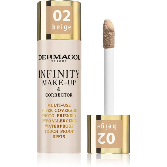 Dermacol Infinity Täielikult kattev jumestuskreem SPF 15 varjund 02 Beige 20 g