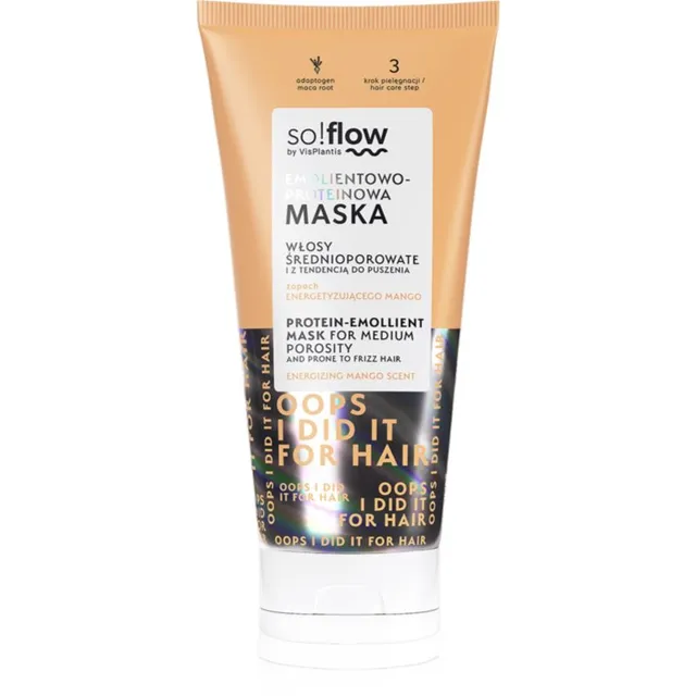 so!flow Medium Porosity Hair Protein-Emollient Mask Juuksemask käharate juuste hoolduseks 200 ml