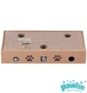 Kartongist kraapimisalus kassile, karp pallidega, 2 in 1 Cat Scratching Box (Pawise)