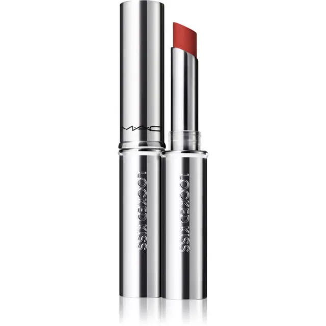 MAC Cosmetics Locked Kiss 24h Lipstick Ülimatt kauapüsiv huulepulk varjund Extra Chili 1,8 g