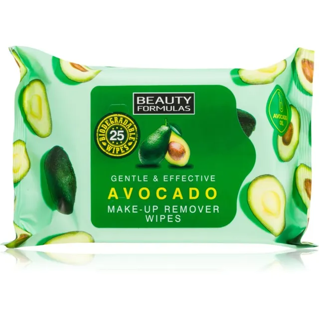 Beauty Formulas Avocado Niisked salvrätikud 25 tk