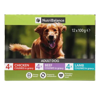 Koera sööt Nutribalance k.,veis,lam. 12x100g