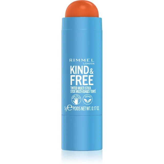 Rimmel Kind & Free multifunktsionaalne meik silmade, huulte ja näole varjund 004 Tangerine Dream 5 g