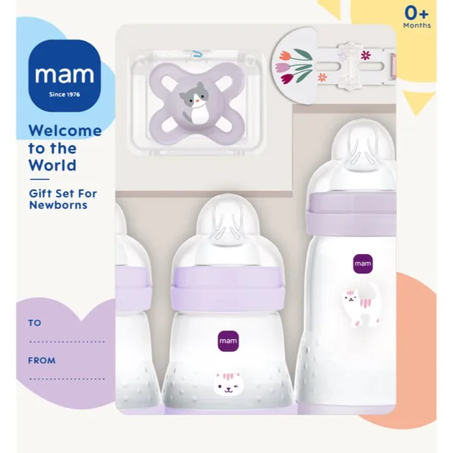 MAM Welcome to the World 0m+ Kinkekomplekt beebide jaoks Purple