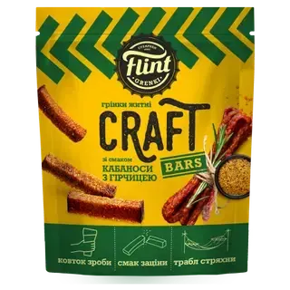 Craft Grenki kabanoss vorstikese ja sinepimaitselised leivakesed, FLINT, 80 g
