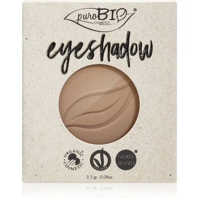puroBIO Cosmetics Compact Eyeshadows Lauvärv täitepakend varjund 02 Dove Gray 2,5 g