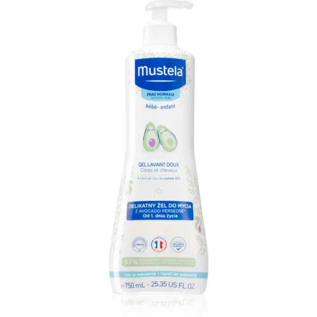 Mustela Bébé Bain Juuste- ja kehapesugeel lastele 750 ml