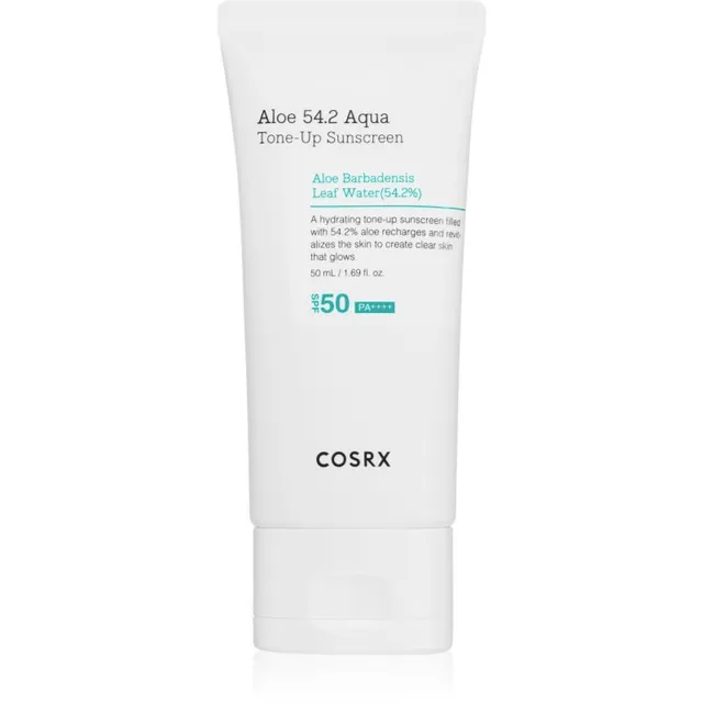 Cosrx Aloe 54.2 Aqua Tone-Up Sunscreen Toonitud nägu kaitsev vedelik SPF 50+ 50 ml