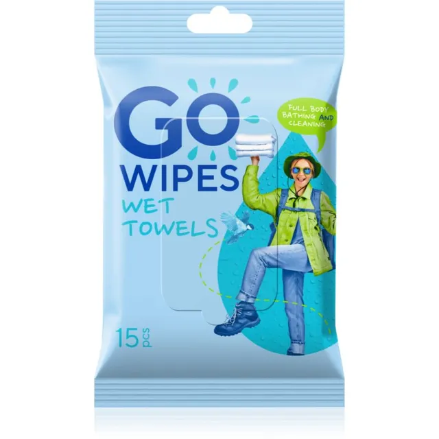 GoWipes Wet Towels värskendavad niisutatud rätikud 26x20 cm 15 tk