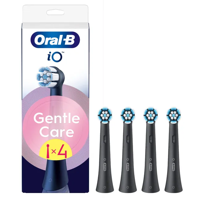 Oral-B iO Gentle Care Varuharjapead tundlikele igemetele Black 4 tk