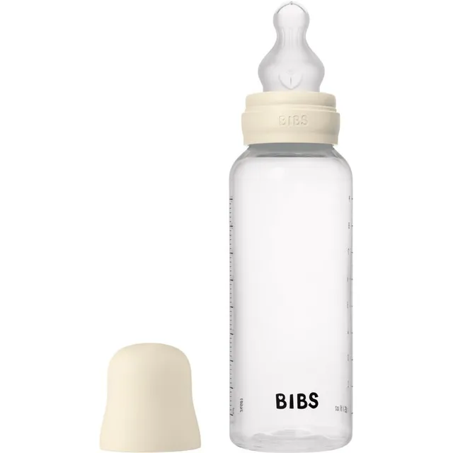 BIBS Anti-Colic Baby Bottle Silicone koolikuid ennetav pudel silikoonist lutiga Ivory 1 tk