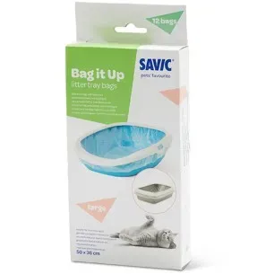 Kassi liivakasti kilekotid Savic Large,  50 x 36 cm, 12 tk