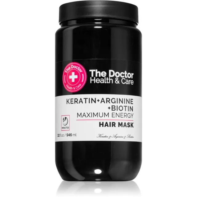 The Doctor Keratin + Arginine + Biotin Maximum Energy Keratiinimask juustele 946 ml