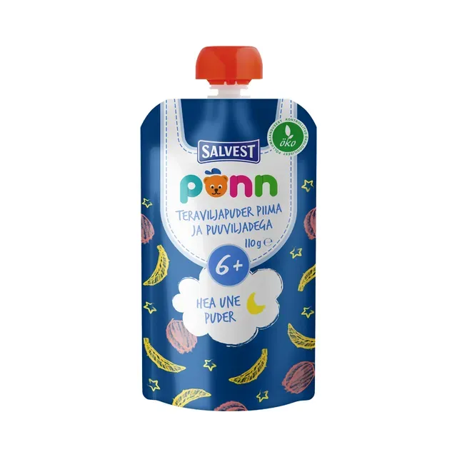 Teraviljapuder piima ja puuviljadega HEAD UND, 6+, Mahe, PÕNN, 110 g