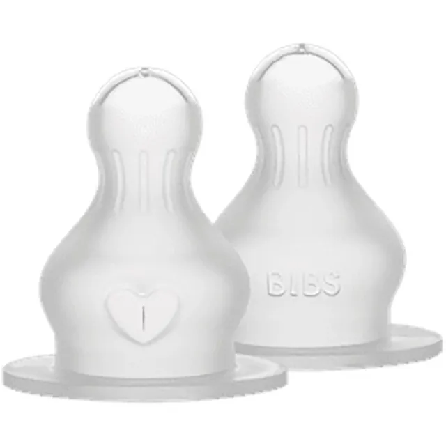 BIBS Silicone Bottle Nipple Beebipudeli lutti Slow Flow 2 tk
