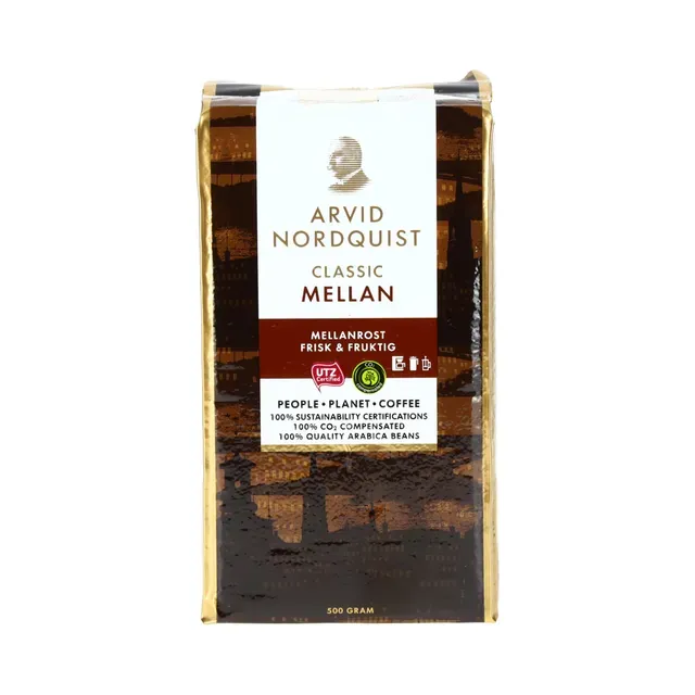 Filtri-,kannu-ja presskannukohv Mellan keskmine röst, ARVID NORDQUIST, 500 g