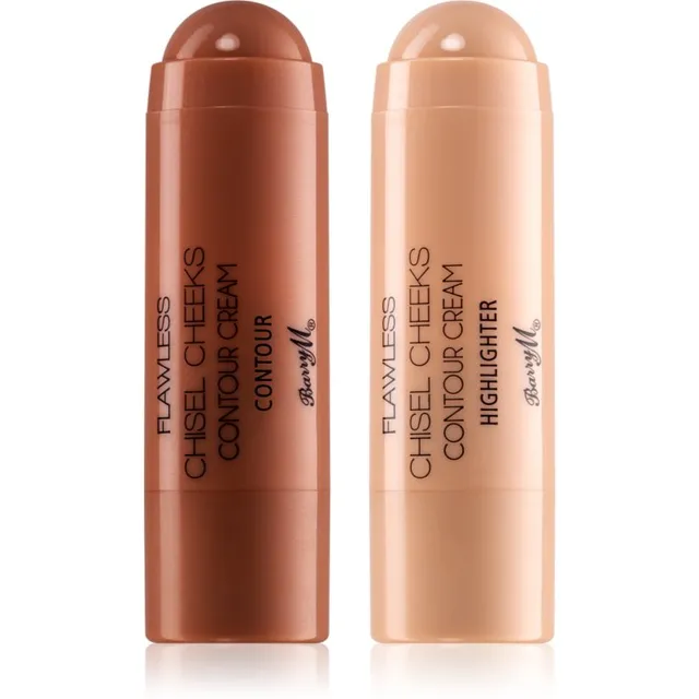 Barry M Chisel Cheeks Kreemjas päikesepuuder ja esiletõstja pulgakujuline duo balení 2x5 g