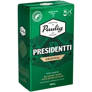 Jahvatatud filtrikohv Presidentti Original, PAULIG, 500 g