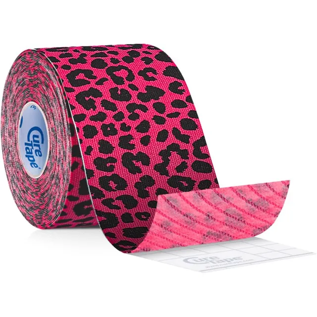 CureTape® Art fikseeriv sporditeip värv Leopard Pink&Black 5 m