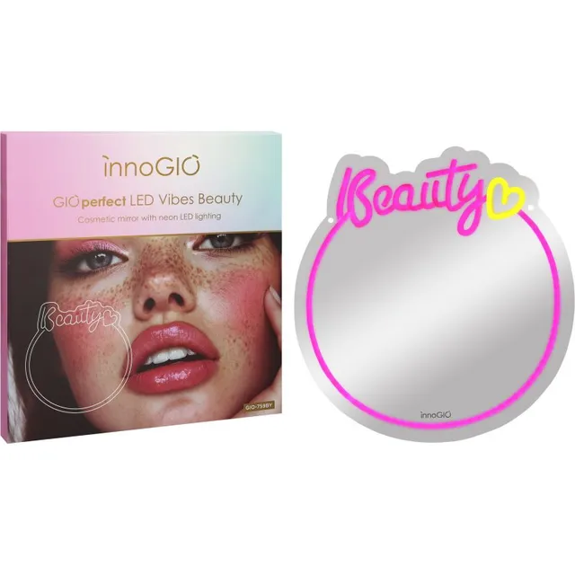 innoGIO Vibes Beauty GIO-759BY Kosmeetikapeegel LED-valgustusega 32,5 cm x 34cm x 1cm 1 tk