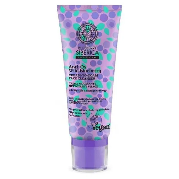 NATURA SIBERICA Blueberry Cream-To-Foam Face Cleanser 100ml
