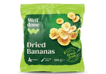 Kuivatatud banaanid WELL DONE 150g