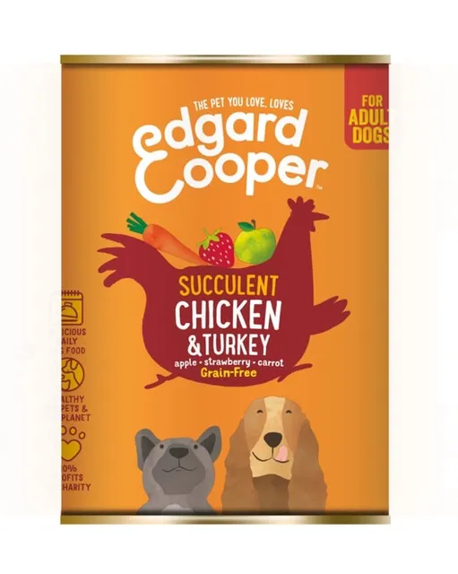 Edgard Cooper koerakonserv, kana/kalkun, 400 g