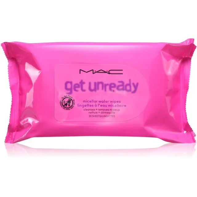 MAC Cosmetics Get Unready Micellar Water Wipes Mitsellaarsalvrätikud meigi eemaldamiseks 30 tk