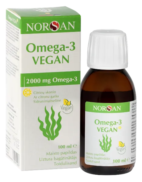 NORSAN OMEGA-3 VEGAN, sidrunimaitseline