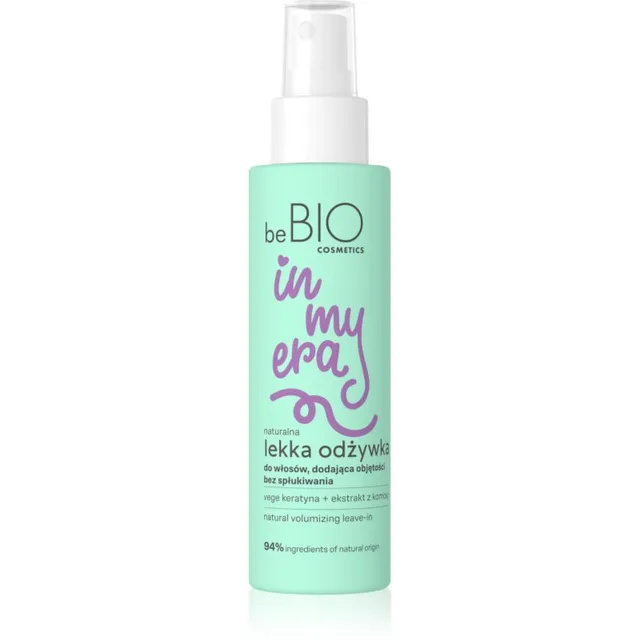 beBIO In My Era Natural Lightweight Volumizing Juustesse jäetav pihustatav palsam juuste kohevuseks 100 ml
