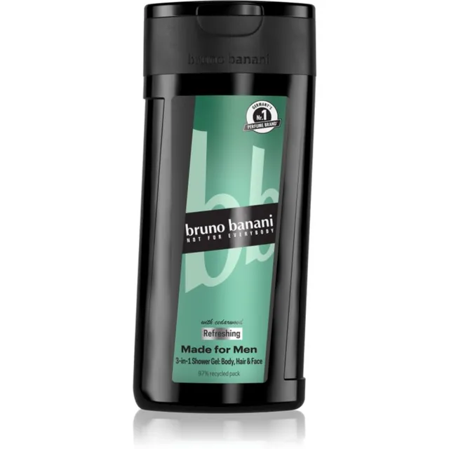 Bruno Banani Made for Men Värskendav dušigeel kolm-ühes meestele 250 ml
