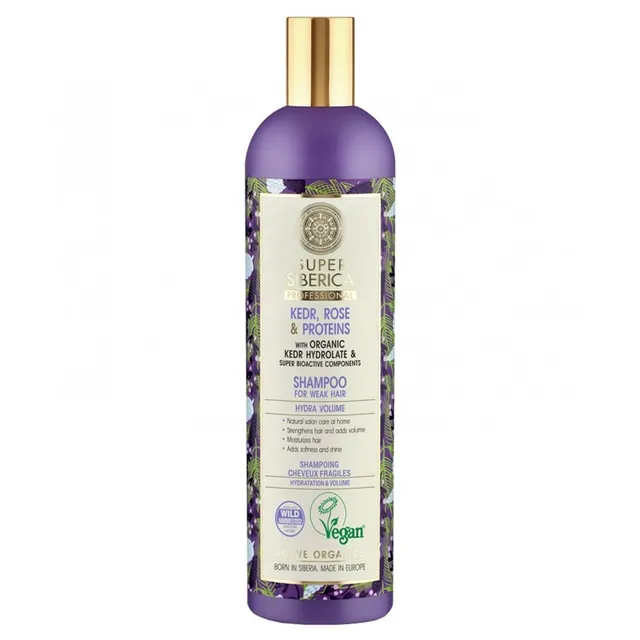 NATURA SIBERICA Super Kedr, Rose & Proteins Shampoo 400ml