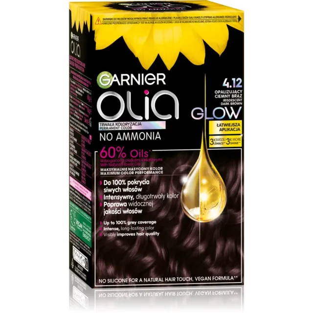 Garnier Olia Big Kit Püsijuuksevärv varjund 4.12 Irisdescent dark brown 1 tk