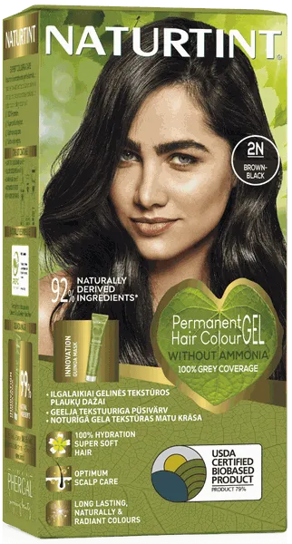 NATURTINT® kauapüsiv ammoniaagivaba juuksevärv, BROWN-BLACK 2N