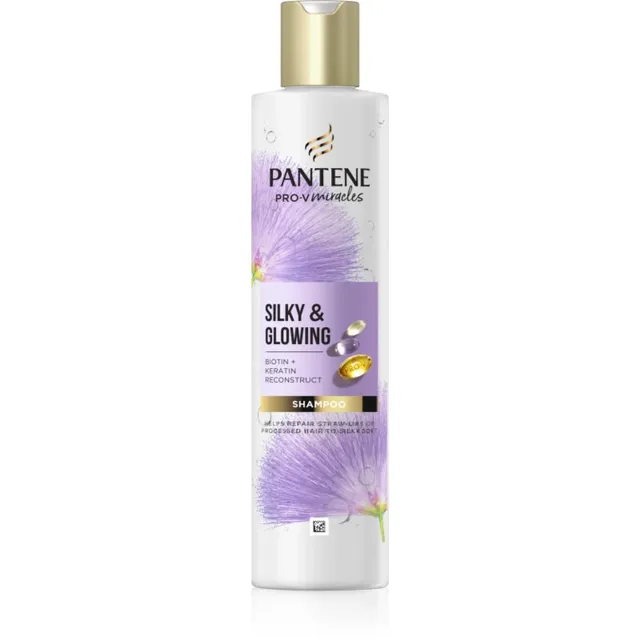 Pantene Pro-V Miracles Silky & Glowing Taastav šampoon keratiiniga 250 ml