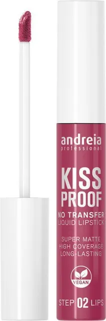 Andreia Makeup Kiss Proof Liquid Lipstick (8mL) Camelia 08