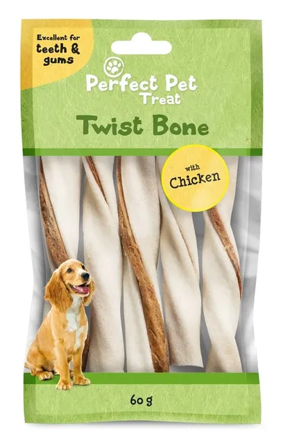 Perfect Pet Twist Bone koera närimispulk, kana, 5 tk, 60 g