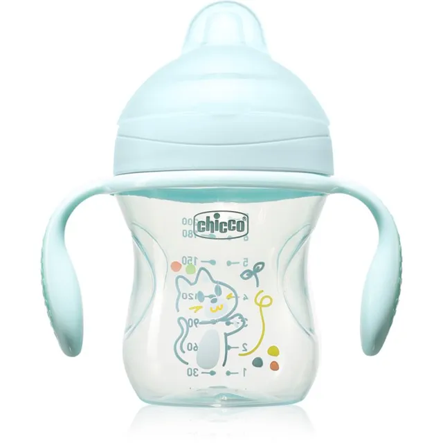 Chicco Transition Cup 4m+ treeningkupp käepidemetega Teal 1 tk