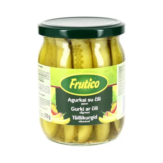 Tšillikurgid viilutatud, FRUTICO,  740 g