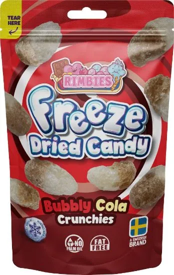 RIMBIES Külmkuivatatud kommid Bubbly Cola Crunchies, 40g