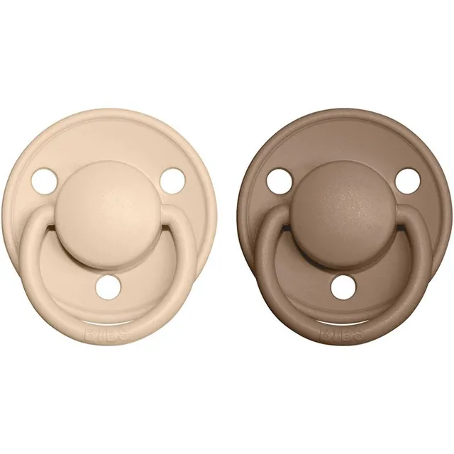 BIBS De Lux Natural Rubber Size 1: 0+ months lutt Vanilla / Dark Oak 2 tk