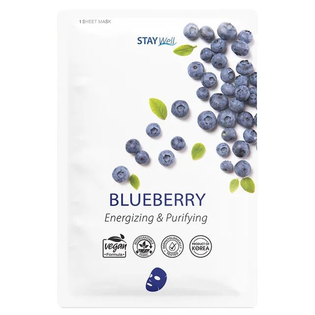 STAY WELL Blueberry Sheet Mask 20g
