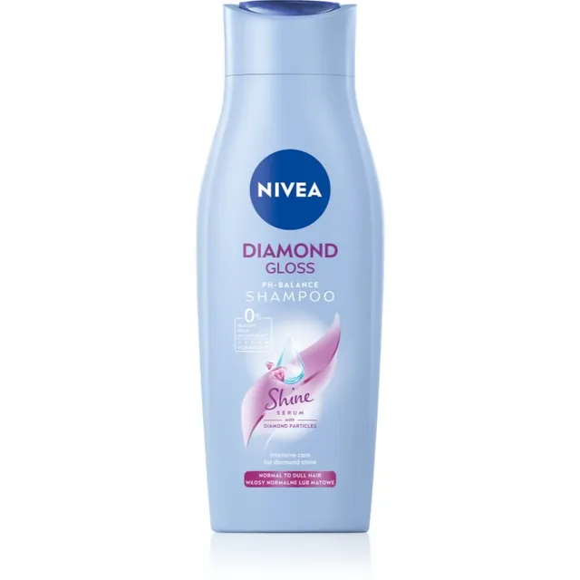 Nivea Diamond Gloss Toitev šampoon väsinud ja särata juustele 400 ml