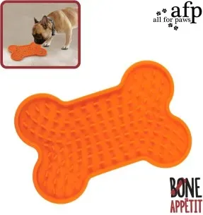 Matt toidu ja maiuste söömiseks, iminappadega Tasty Bone Lick Mat - S (AFP - Calming Pals)
