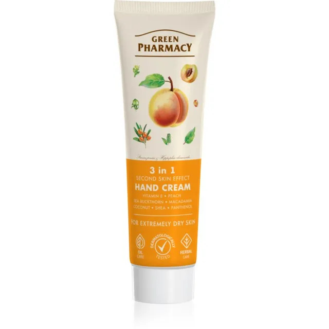 Green Pharmacy Peach Käte- ja küüntekreem kuivale nahale 100 ml