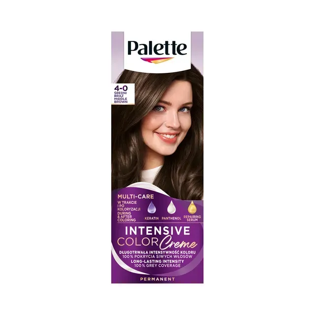 Püsivärv Intensive Color 4-0 keskmine pruun, PALETTE, 1 tk