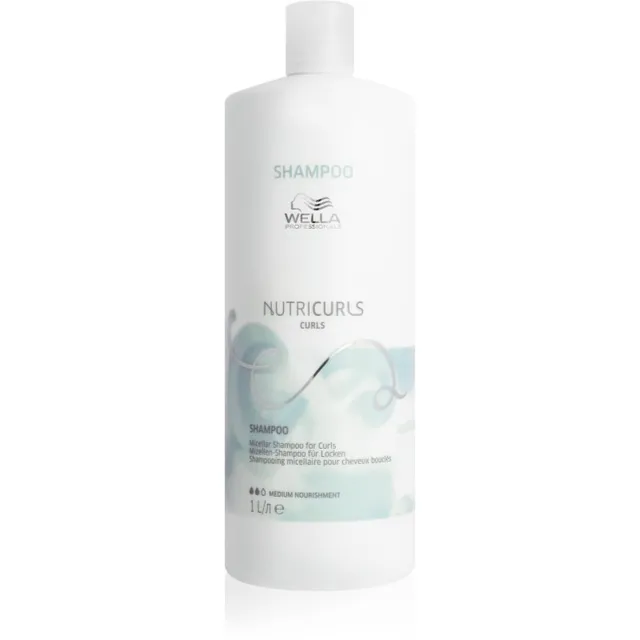 Wella Professionals Nutricurls Curls Pehme mitsellaaršampoon lokkis juustele 1000 ml